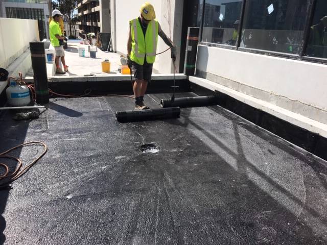 Purpose Built Student Accommodation – Stirling Street – Roof & Podium Planters waterproofing work in Perth, WA, project photo 1